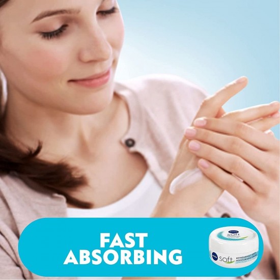 Nivea Soft & Refreshing Moisturizing Cream for Face, Body & Hands - 200 ml