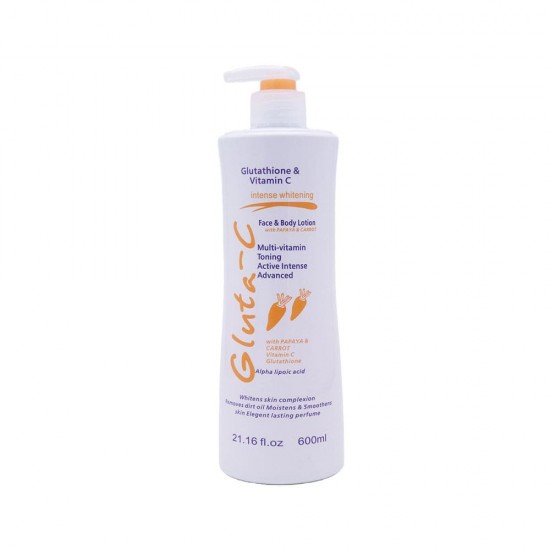 Gluta C Face & Body Lotion with Papaya & Carrot Extract - 600 ml