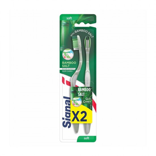Signal Soft Toothbrush With Bamboo Salt - 2 Pieces
