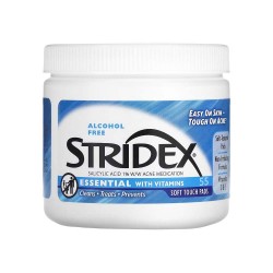 ستريدكس مسحات قطنية ناعمة مع الفيتامينات لعلاج حب الشباب - 55 قطعة