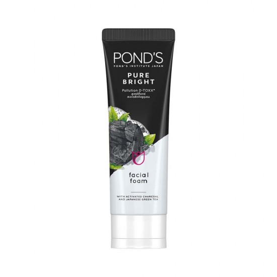 Pond's Pure Bright Facial Foam with Charcoal & Japanese Green Tea - 100 ml