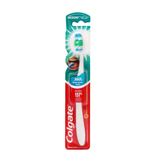Colgate 360 Whole Mouth Clean Toothbrush Medium White