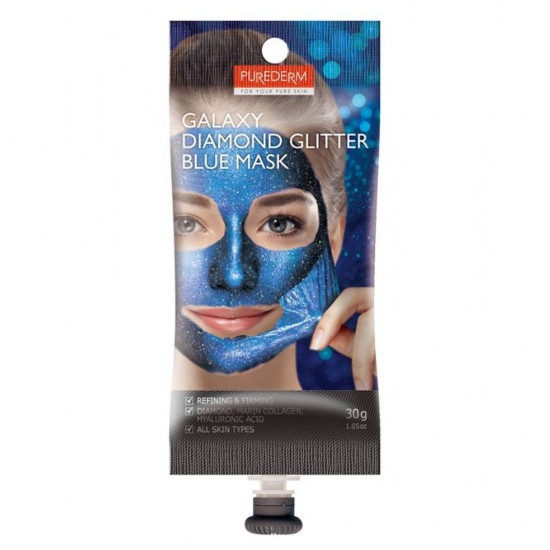 Purederm Galaxy Diamond Glitter Blue Mask - 30 gm