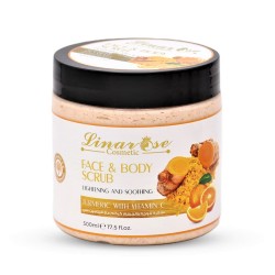 Lina Rose Face & Body Scrub Turmeric with Vitamin C- 500 ml