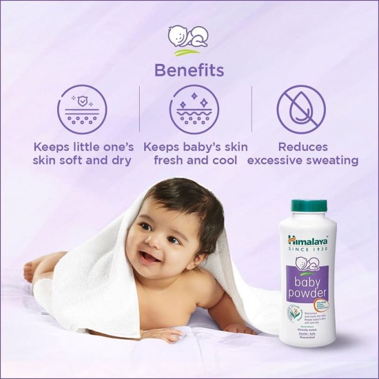 Himalaya Baby Powder Refreshes & Keeps Skin Smooth & Dry - 100 gm