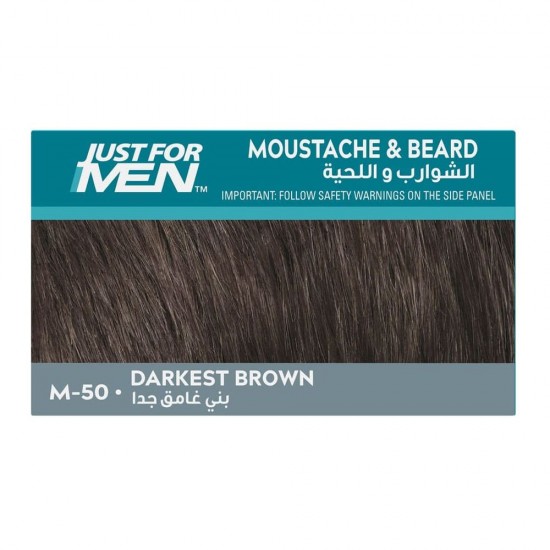 Just Four Men Mustache & Beard Hair Dye M-50 Darkest Brown
