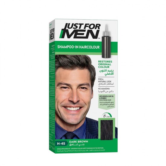 Just For Men Shampoo-In Color, Hair Coloring for Men - Light Brown
