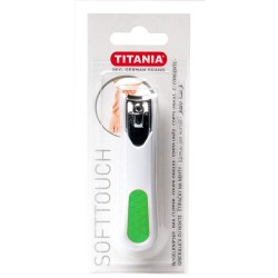 Titania Chrome Plated Nail Clipper Green - 9 cm