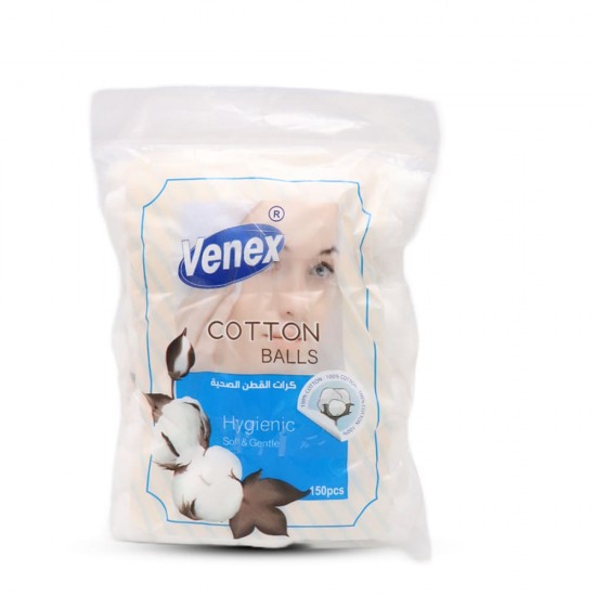Venex Cotton Balls Soft & Gentle - 2 * 150 Cotton Balls