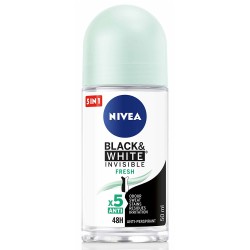 Nivea Deodorant Roll On Black & White Invisible Clean - 50 ml