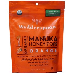 Widderspoon Manuka Honey Pops Orange for Kids - 24 Pcs