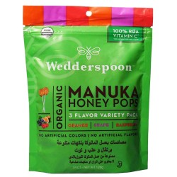 Widderspoon Manuka Honey Pops Orange, Grape, Raspberry for Kids - 24 Pcs