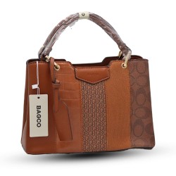 Bagco Women's Bag with a Wallet Inside, Brown 