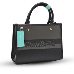 Chrisbella women's bag with a wallet inside, Black