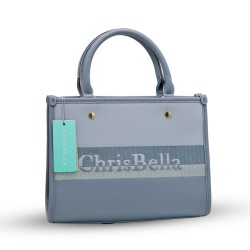 Chrisbella women's bag with a wallet inside, Blue
