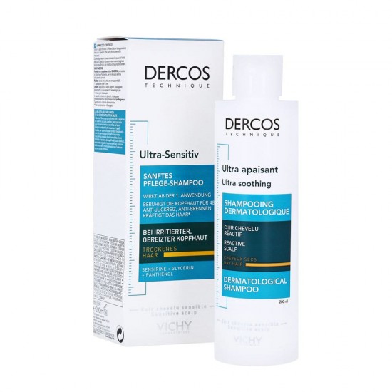 Vichy Dercos Ultra Sensitive Shampoo for Dry Hair - 200 ml