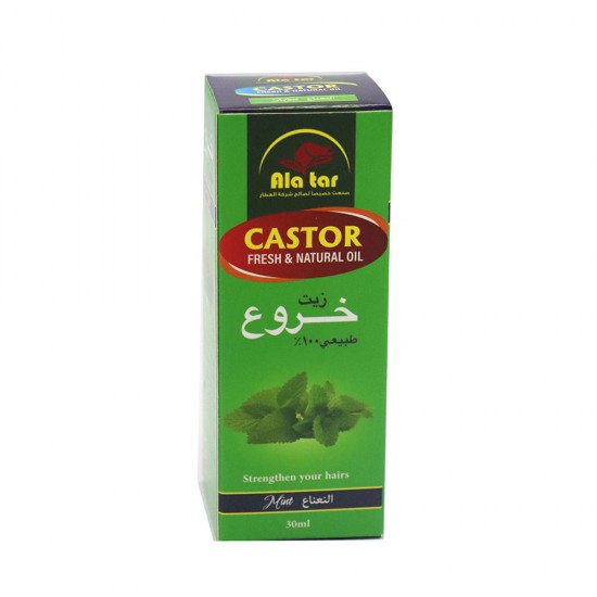 Alattar Castor Fresh & Natural Oil with Mint - 30 ml