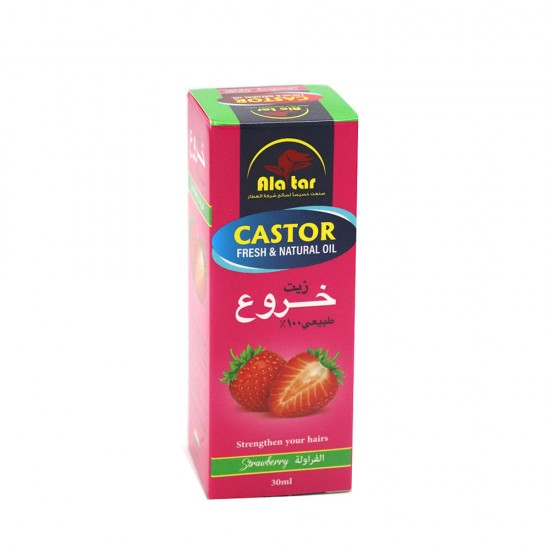 Alattar Castor Fresh & Natural Oil with Strawberry- 30 ml