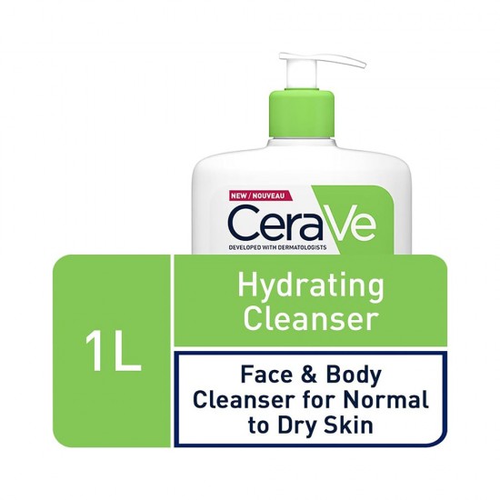 Cerave Hydrating Cleanser For Normal To Dry Skin - 1 L - منظف الوجه