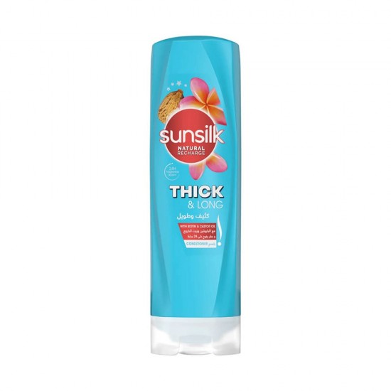 Sunsilk Conditioner for Thick and Long Hair with Biotin & Castor Oil - 350 ml