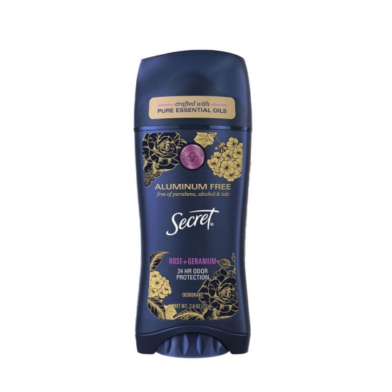 Secret Deodorant Stick Rose + Geranium 24HR Odor Protection - 73gm