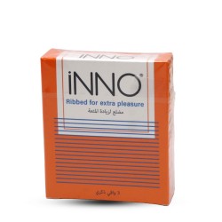 Inno Condoms Ribbed For Extra Pleasure - 3 pieces