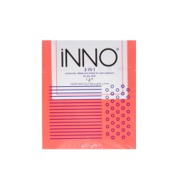 Inno Condoms Contoured, Ribbed & Dotted For Extra Pleasure - 3 pieces