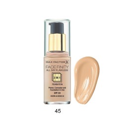 Max Factor Face Finity 3 in 1 Foundation No. 45 WARM ALMOND