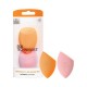 ريل تكنيكس مجموعة اسفنجة البرتقالي والوردي لخلط وتطبيق المكياج 2 قطعة