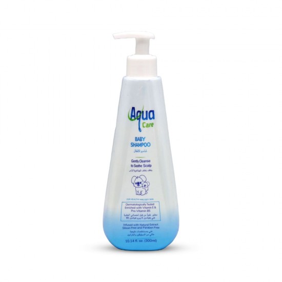 Aqua Care Baby Shampoo gently cleanses to soothe scalp - 300 ml