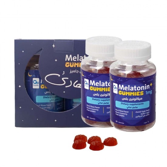 Qe Health Melatonin Plus Gummies for Peaceful Sleep 1+1 Free - 180 gm