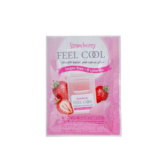 Feel Cool Strawberry flavored mouth freshener strips