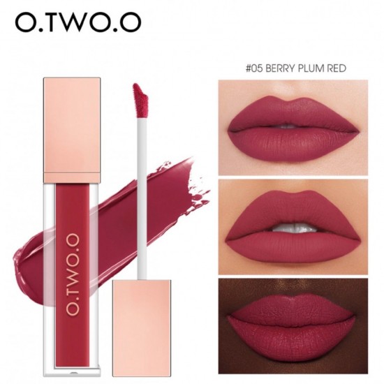 O.TWO.O Waterproof Matte Liquid Lipstick 05 Berry Plum Red 5 Gm