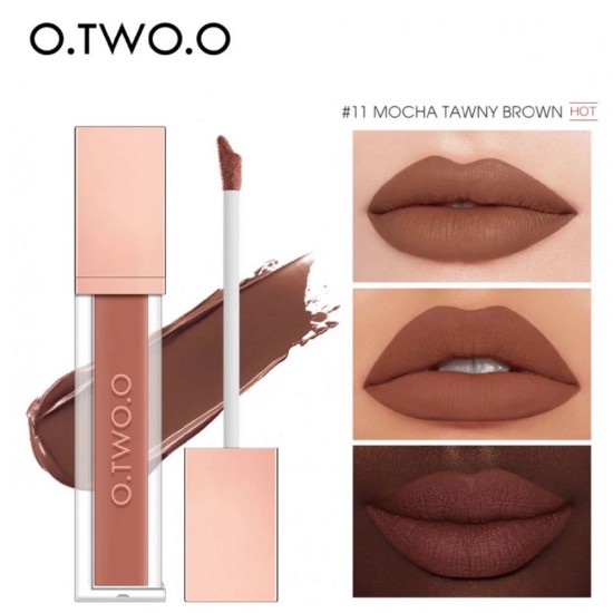O.TWO.O Waterproof Matte Liquid Lipstick 11 Mocha Towny Brown 5 Gm