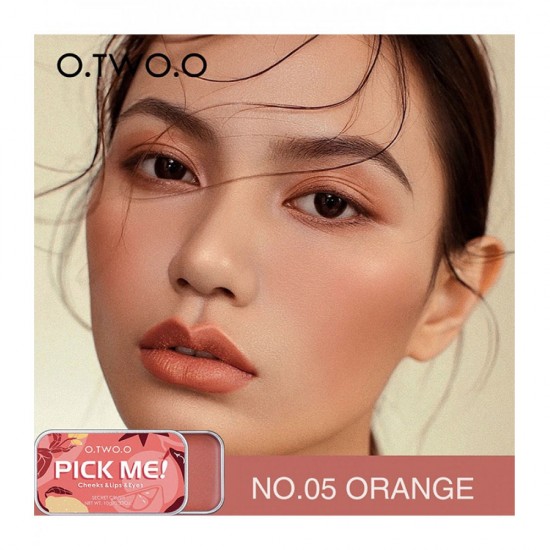 O.TWO.O Pick Me Cheeks & Lips & Eyes Secret Crush 05 Orange 10 Gm