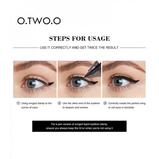 O.TWO.O Miraculous Cat-Eye Stamp Eyeliner 2.8 Gm