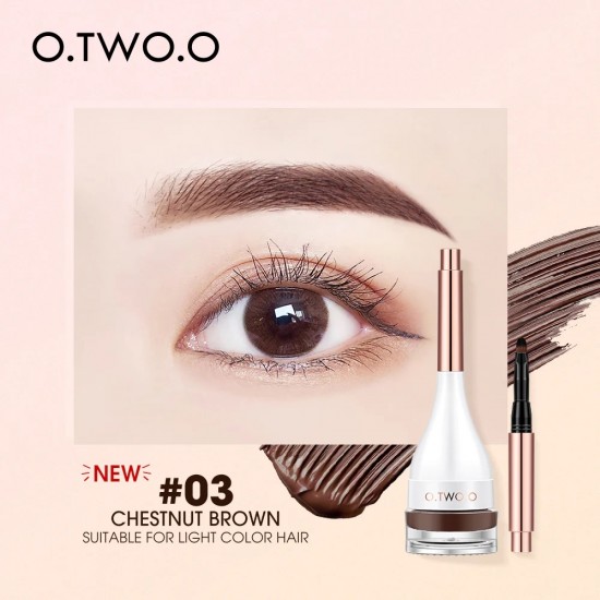 O.TWO.O Natural Shaping Eyebrow Dying Cream 03 Chestnut Brown - 5 Gm