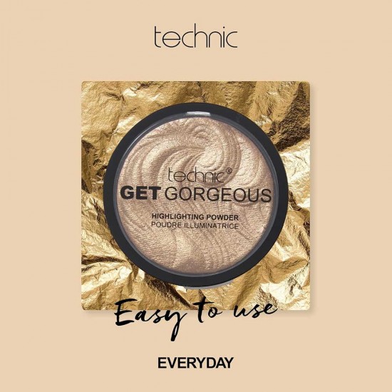 Technic Get Gorgeous 24CT Gold Highlighter Powder - 6 Gm
