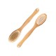 Double bath brush for cleaning the body & back with wooden handle