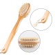 Double bath brush for cleaning the body & back with wooden handle