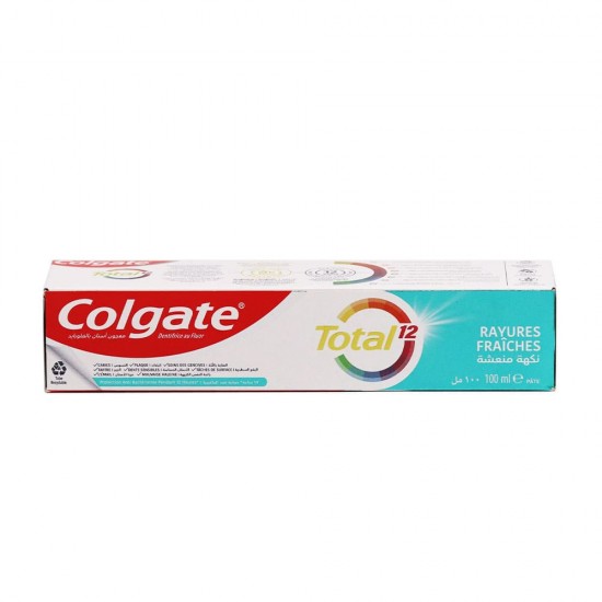 كولجيت معجون اسنان بالفلورايد توتال 12 نكهة منعشة - 100 مل