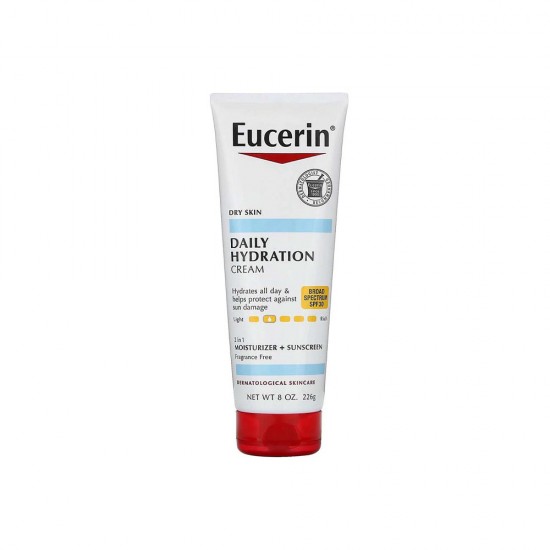 Eucerin Daily Moisturizing Cream with SPF 30 for Dry Skin - 226 gm