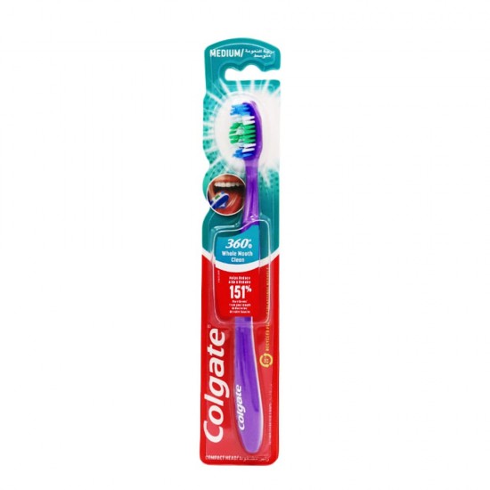 Colgate 360 Whole Mouth Clean Toothbrush Medium purple