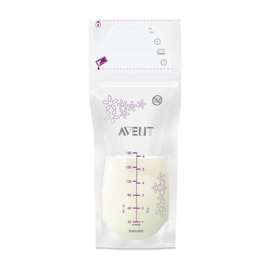Philips Avent breast milk storage bags, 25 sachets, capacity 180 ml