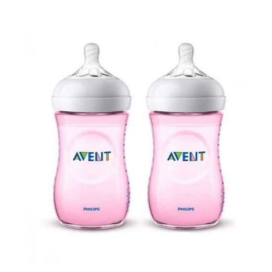 Philips Avent Natural Baby Bottle Pink 260x2ml