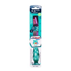 Aqua Fresh Soft Bristle Toothbrush Big Teeth For Kids 6-8 Years -Pink
