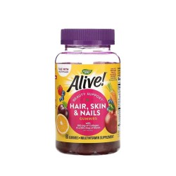 Nature's Way Alive Chewable Tablets For Hair, Skin & Nails - 60 Tablets