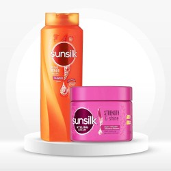Sunsilk Instant Repair Shampoo 700ml + Strength & Shine Styling Cream 275ml