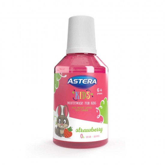 Astera Mouthwash For Children Ages 6+ Strawberry 300 ml