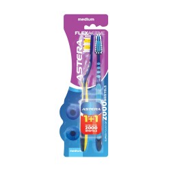 Astera Flex Active Toothbrush 1+1 Medium Bristle